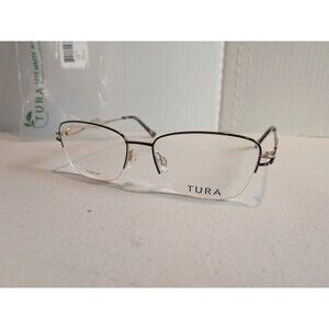 Tura R135 BRN - Brown & Gold Titanium Eyeglass Frames - 52-16-135 - NWT